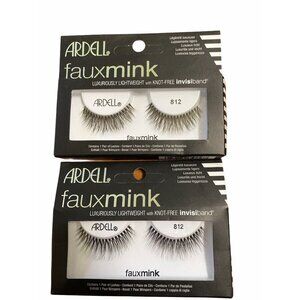 Ardell Faux Mink Lashes 812 Luxuriously Lightweight Knot Free Invisiband 2 Packs